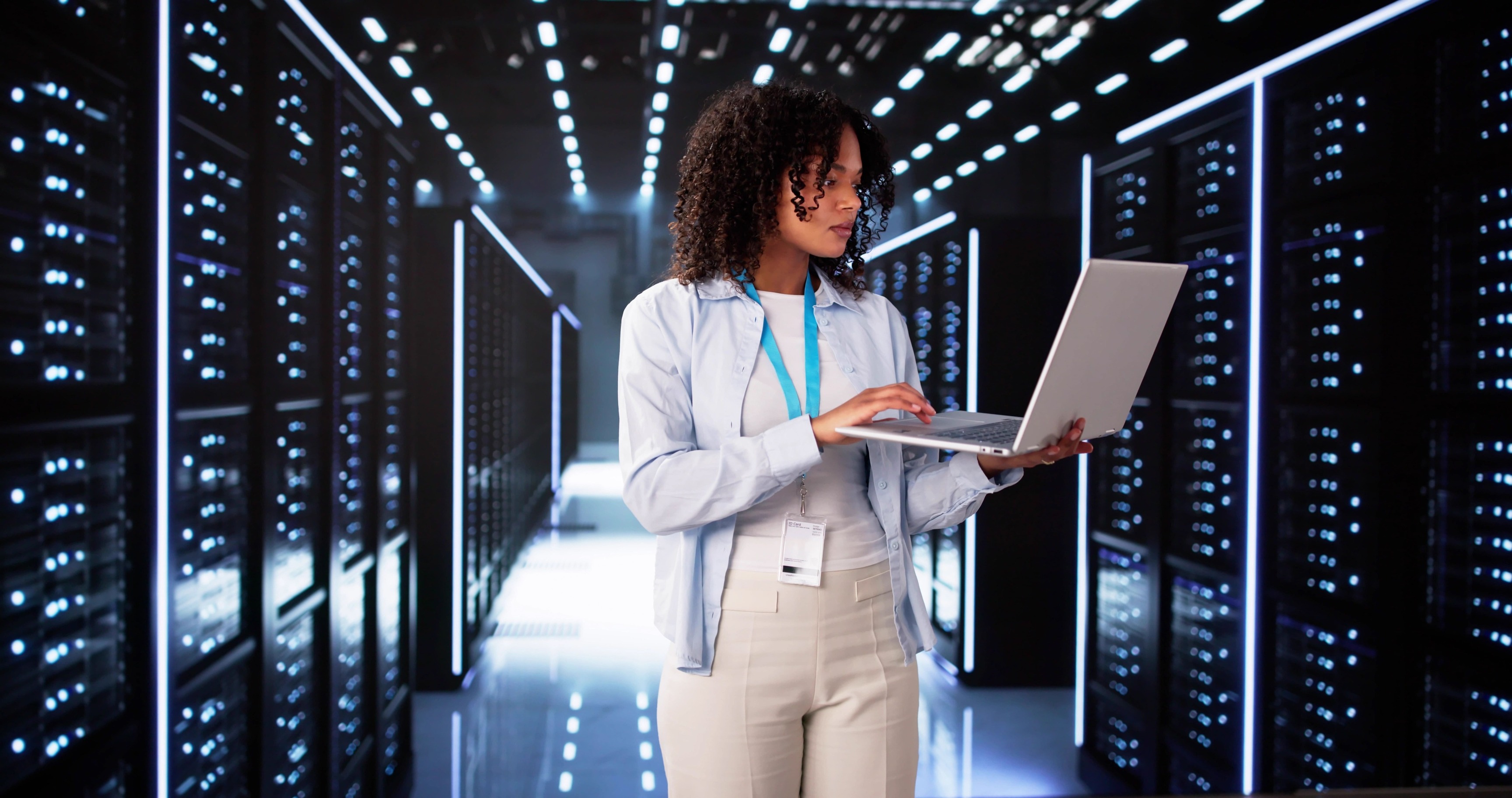 Colleagues look at the computer