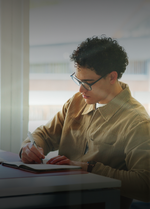 Guys writing some notes